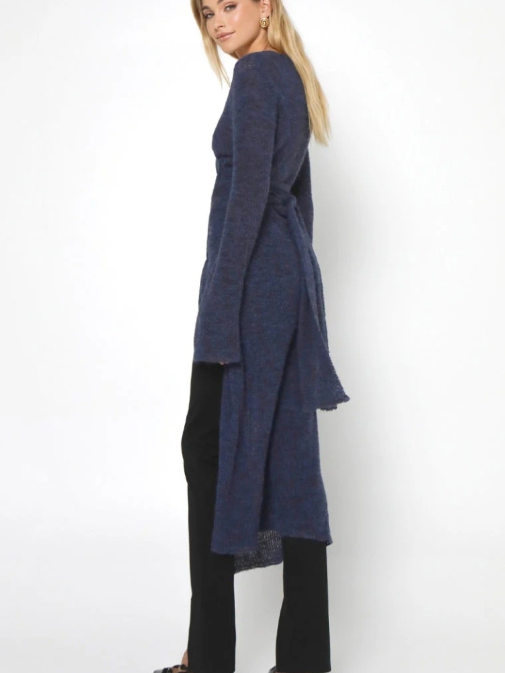 Brand New Madison The Label Ayla Wrap Knit Sweater Size Large - Picture 2 of 3